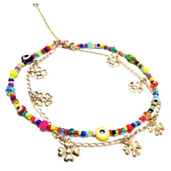 Manilla y Tobillera de Oro Golfi